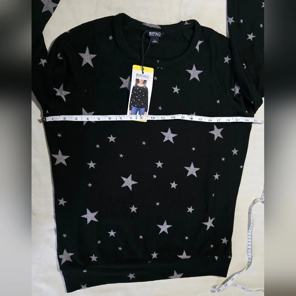 Buffalo David Bitton Black Sweater with Star Design
